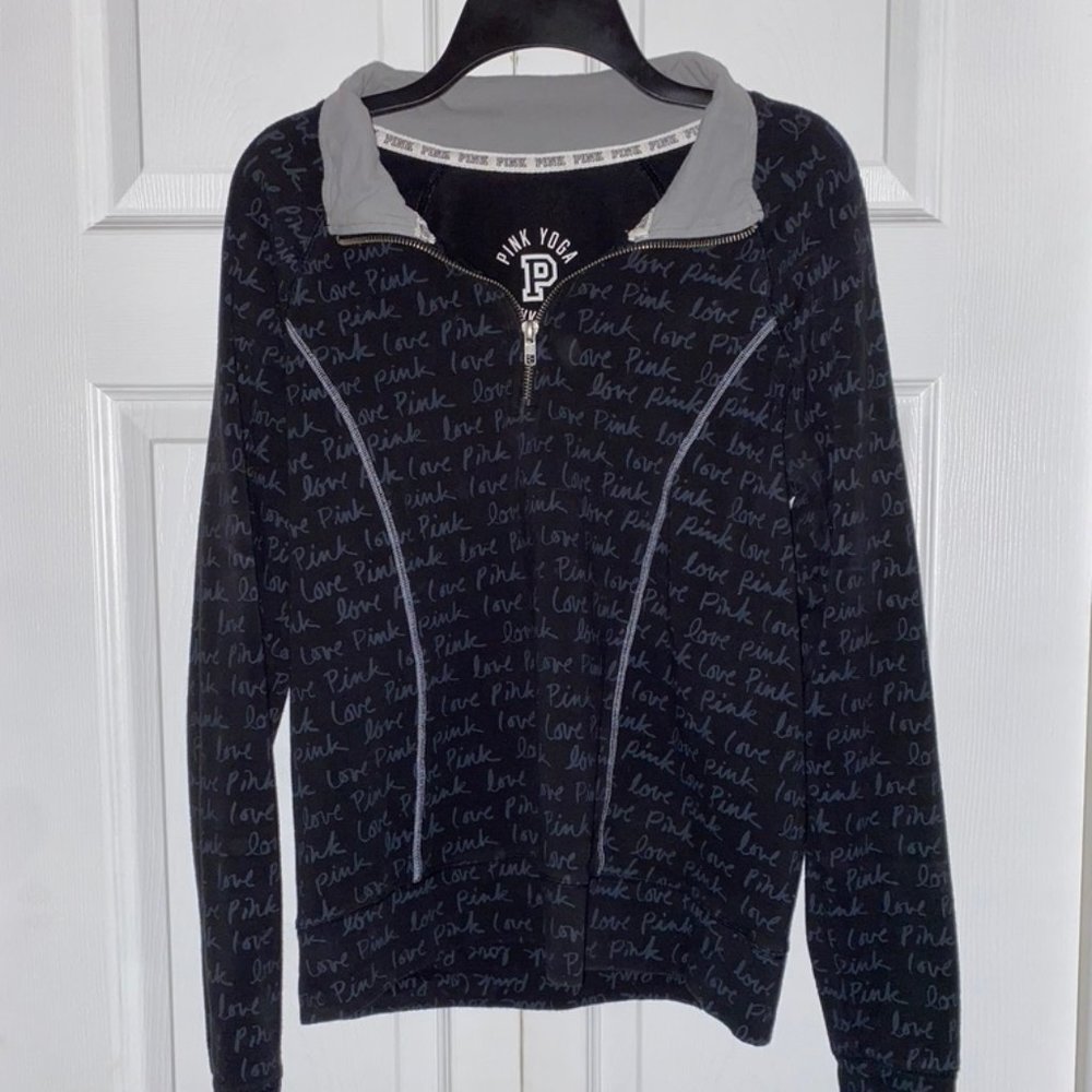 VS Pink Black and Grey Quarter Zip